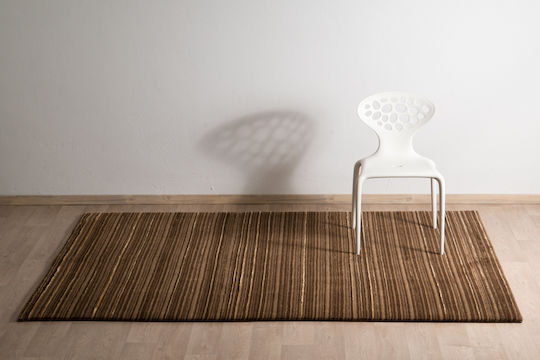 Χαλί Μοντέρνο Silky Stripes Καφέ 171x241 Cm Decostar Καφέ
