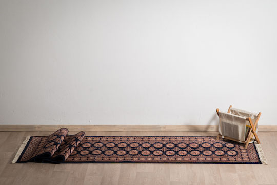 Classic Handmade Lahore Living Room Rug 79x300 cm Decostar Blue Classic Handmade Lahore Living Room Rug 79x300 cm Decostar Blue