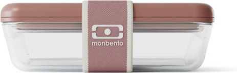 Monbento Glass Lunch Box Pink with Compartments 600ml