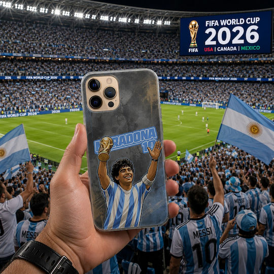 World Stars Collection Diego Maradona Tcl 501 Flexible TPU Transparent Silicone Case
