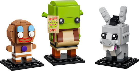 LEGO Brick Headz Shrek, Donkey și Gingy Figuri pentru 10+ Ani 259 buc