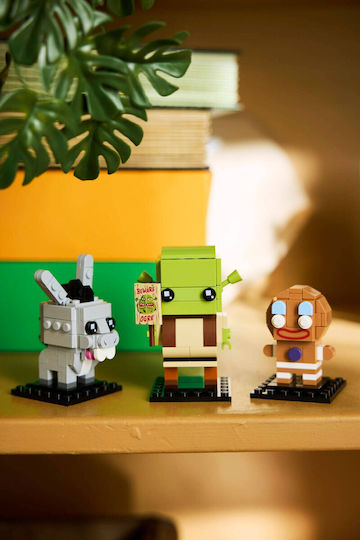 LEGO Brick Headz Shrek, Donkey și Gingy Figuri pentru 10+ Ani 259 buc