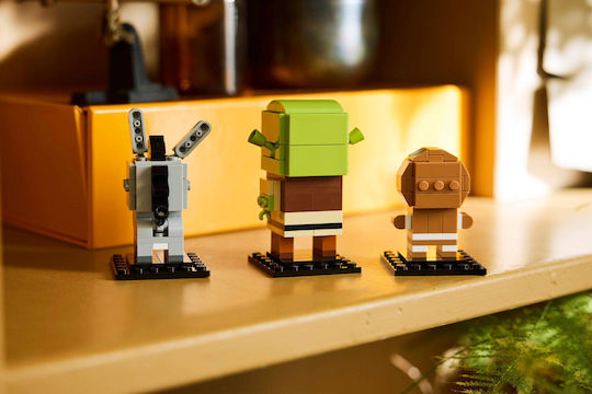 LEGO Brick Headz Shrek, Donkey și Gingy Figuri pentru 10+ Ani 259 buc