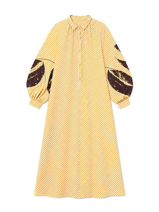 Maxi Hemdkleid Braun