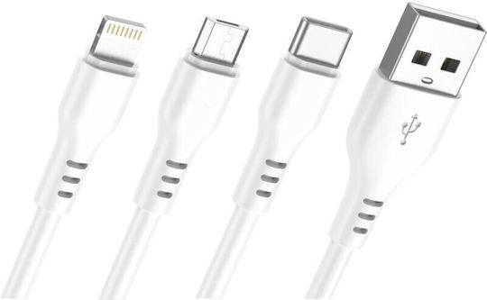 Leewello SJX-187 USB 2.0 Cable USB-C Male - USB-A White 1m