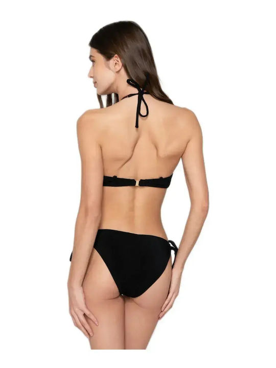 Bikini Slip with Laces Black