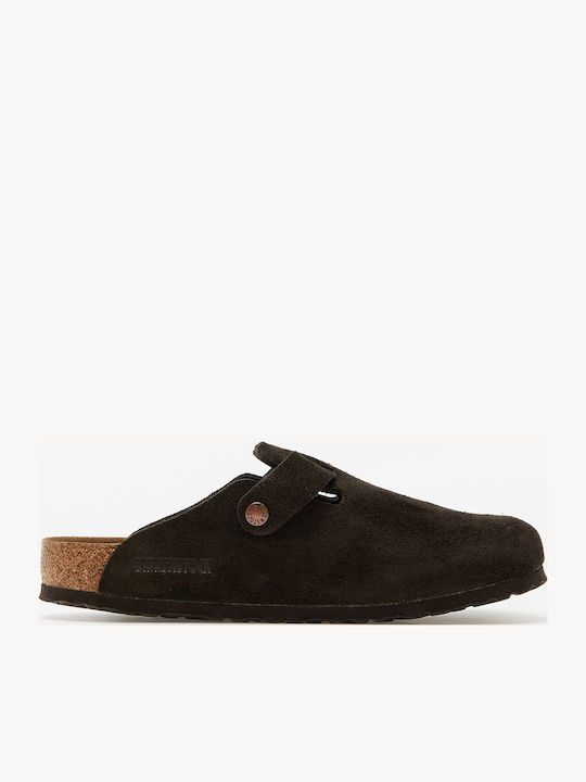 Boston Leather Men's Slippers Brown Anatomical