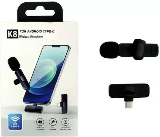 K8 Seturi Wireless Microfon Πέτου, Clip On Jurnalistic