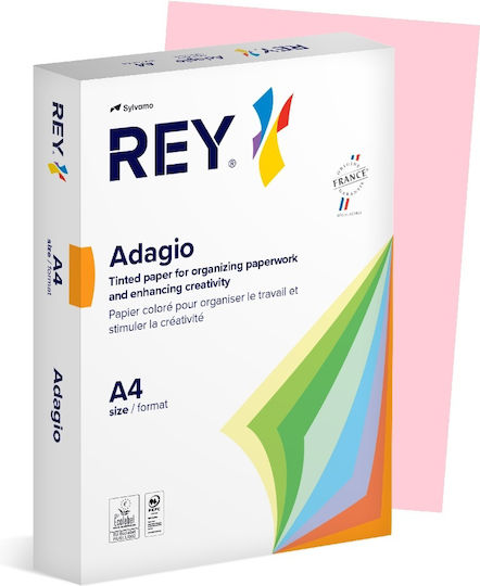 Rey Adagio Hârtie de Imprimare A4 80gr/m² 1x500 foi Roz