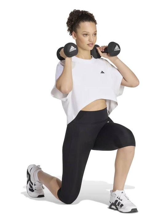 Optime Essentials Damen Capri Leggings Schwarz