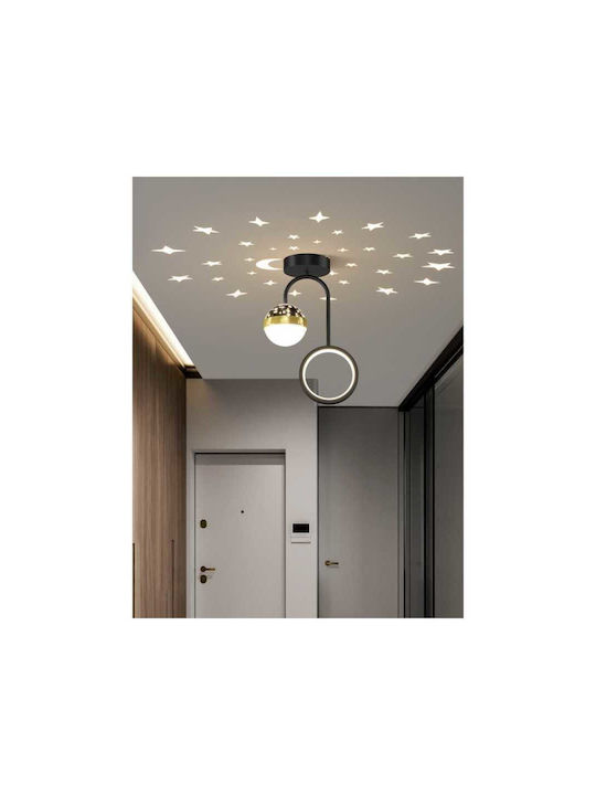 Jiju Lumini Suspendate Negru LED 25x25x28cm