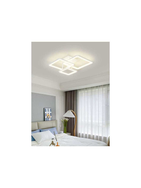 Jiju Plafonieră de Tavan Albă cu LED Integrat și Telecomandă
