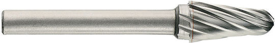 1036701 Wolfram Carbide Fräser L-Form Konisch Abgerundeter Kopf Einseitig Typ A Größe 16 Schaft 6
