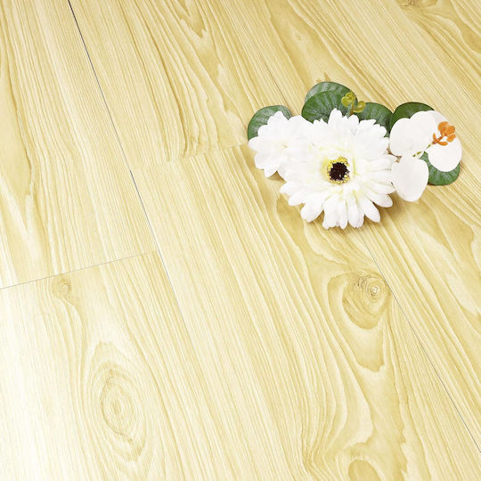 Vinyl Selbstklebende Bodenfliesen 35 Stück Langlebig 90x15 cm Gelb