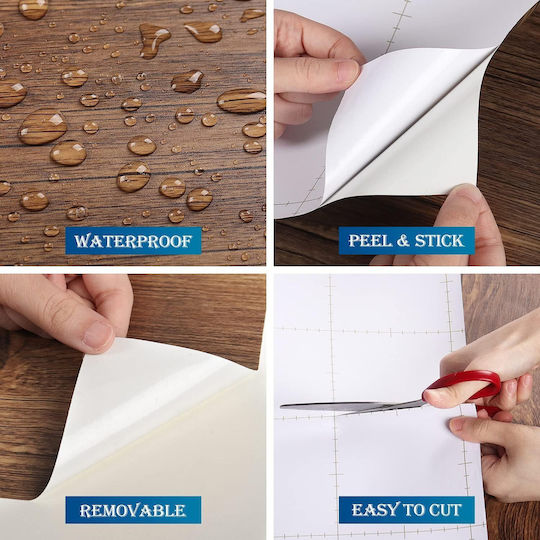 Self-adhesive Vinyl Waterproof Brown Furniture Foil 40x600 Cm