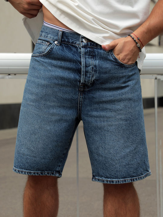 Herren Shorts Denim Blau