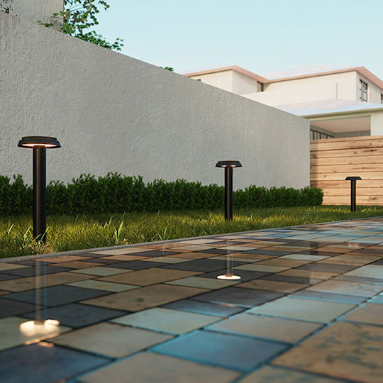 123led Solar Floor Light Column Warm White 1800K with Motion Sensor IP44