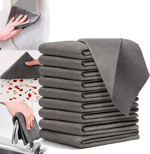 Set 10 Țesături De Curățare Zola Microfibră 30 X 30 Cm Fără Detergent Absorbante Curățare Fără Dungi