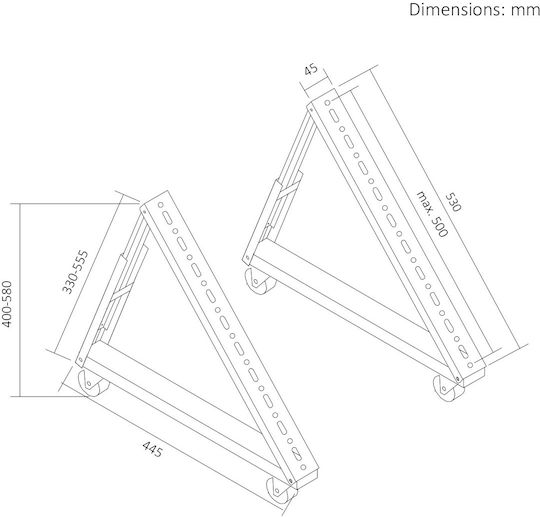Maclean Energy MC-183 Floor TV Mount up to 75kg
