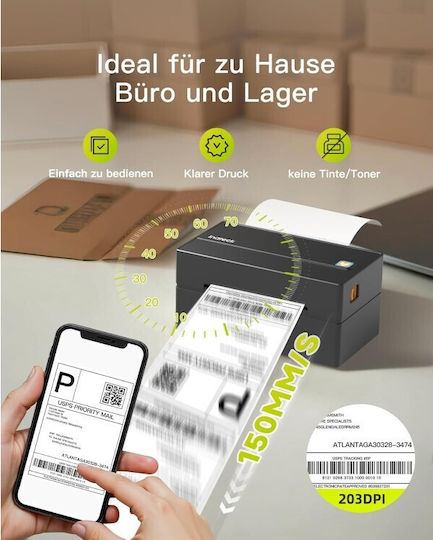 Inateck Imprimantă de etichete Bluetooth 203 dpi