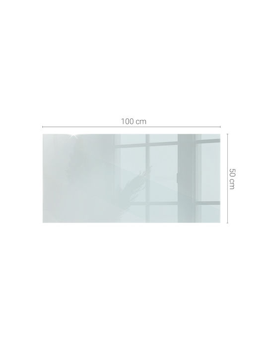 Tulup Rechteckige Tischoberfläche aus Glas in Transparent Farbe 140x70cm 010010820040100000000