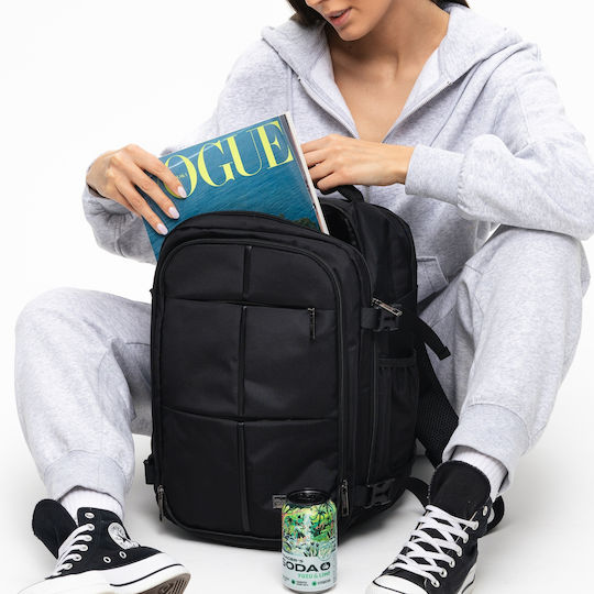 Zagatto Geantă Voiaj De Spate 24l Neagră Din Material Textil L40xL20xÎ30cm