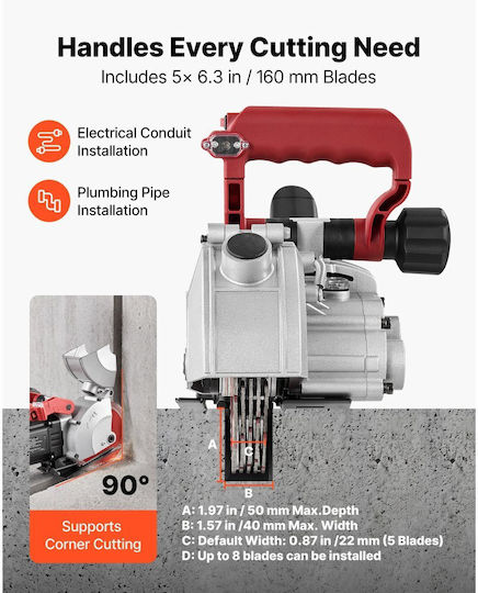 Vevor Ηλεκτρικός Κόφτης Δομικών Υλικών 5kW