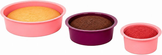 Bakeware Tin For Cake Made Of Silicone 3 Pieces