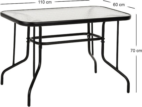 Toledo Table 110x60x70 Black Toledo Table 110x60x70 Black