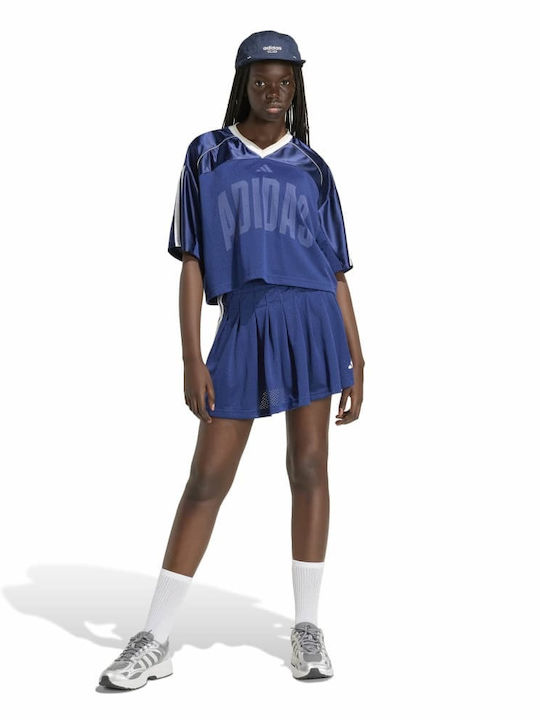 Damen Sport T-Shirt mit Netz Blau