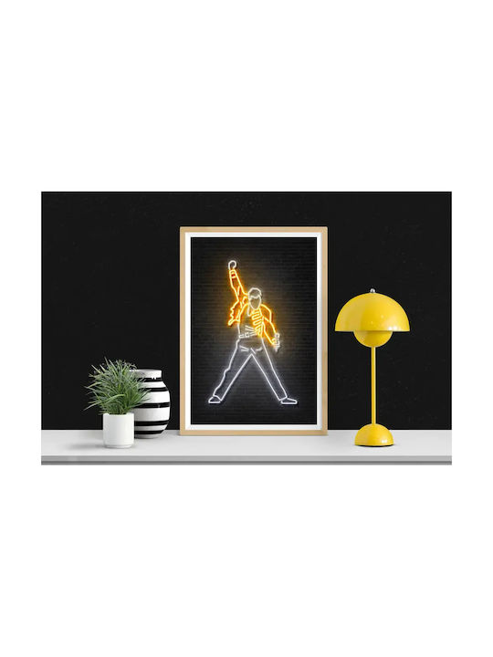 Плакат Neon Art Freddie Mercury 30 x 40 см