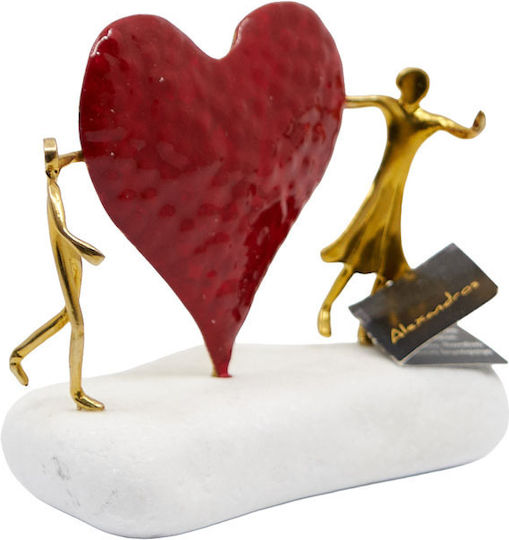 Alexandros Handmade Tabletop Decor B012 Pair Red Heart 11x8