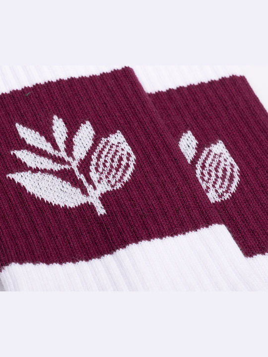 Magenta Weiße Socken Magenta Weiße Socken