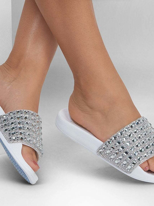 Cali Pop Ups Everyday Glam Flip-Flops in White Colour