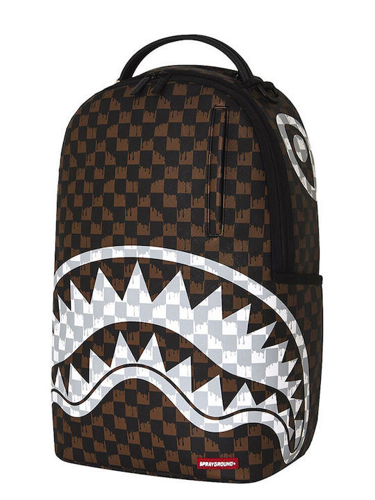 Sprayground Σχολική Τσάντα Πλάτης Καφέ με Θήκη για Παγούρι