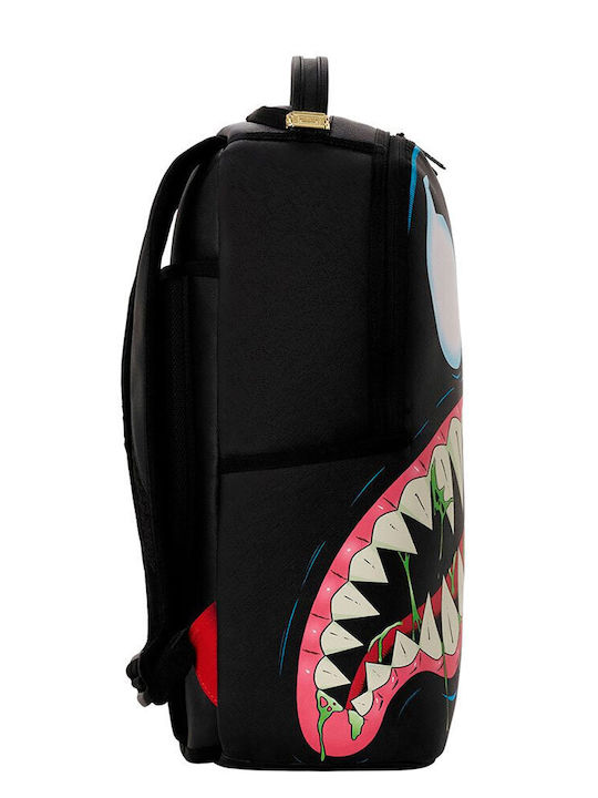 Sprayground Marvel Spiderman Venom Sharkmouth Σχολική Τσάντα Πλάτης Γυμνασίου - Λυκείου με Θήκη για Παγούρι Μαύρη 29 x 15 x 45εκ