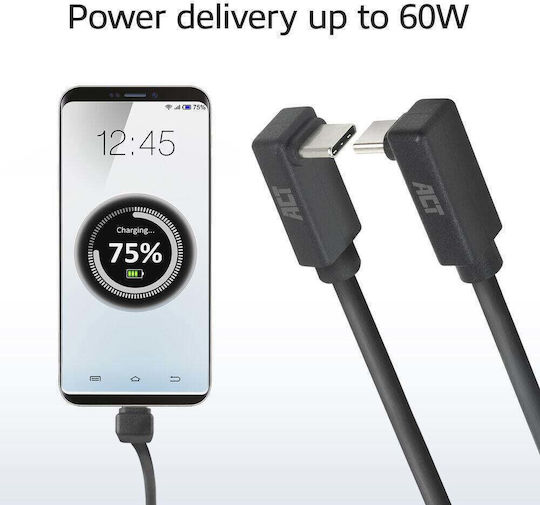 Act USB 3.2 Video Cable USB-C male - USB-C / DisplayPort 60W PD 1m