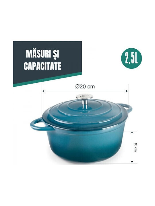 Lacor Gusseiserner Rundofen 20x20cm 2,5l
