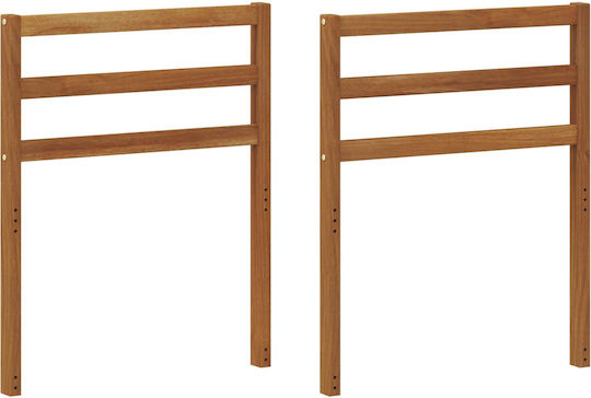 vidaXL Outdoor Chair Wooden Brown 2 Pieces