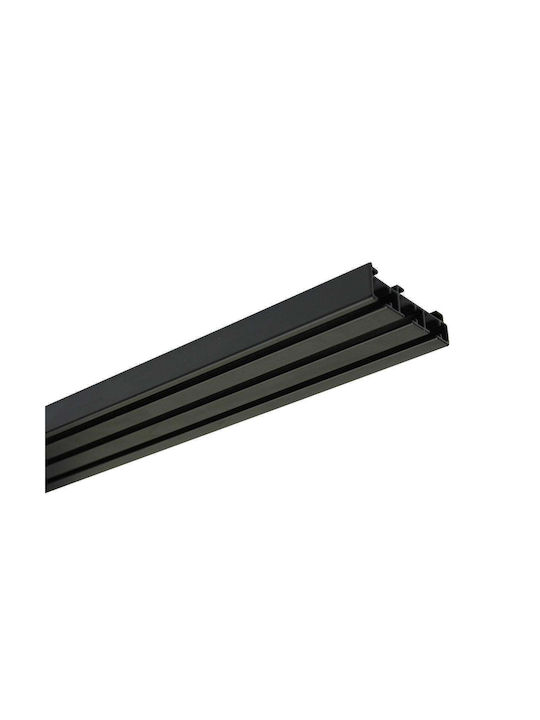 Șine Triplu Pentru Perdele Din Aluminiu Negru Lungime 310cm