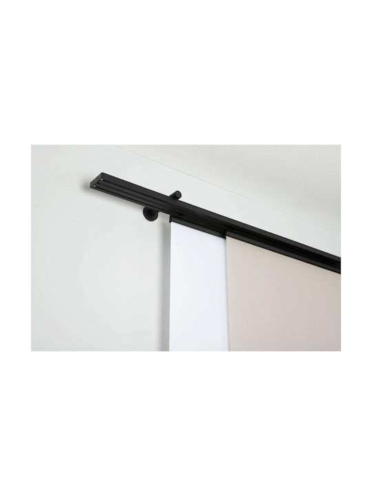 Șine Triplu Pentru Perdele Din Aluminiu Negru Lungime 310cm