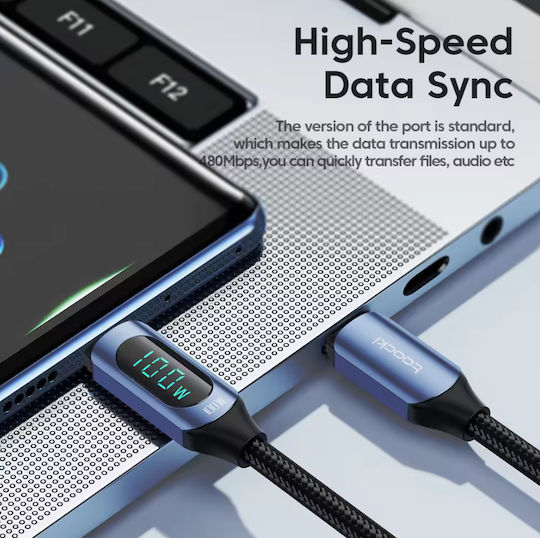 Usb Type-c To Type-c Data Charging Cable 100w 1m Black