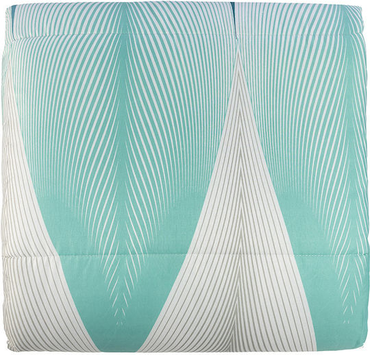 Πάπλωμα Μονό με Γέμιση Microfiber 150x210εκ. Μπλε 150 GSM