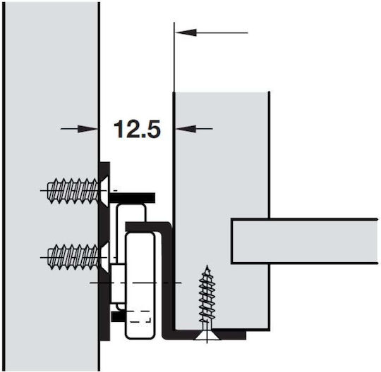 Roller Drawer Guide 450mm Häfele