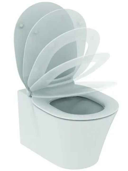Ideal Standard Connect Air Wandhängende Toilette mit Slim Deckel Sanftes Schließen Weiße