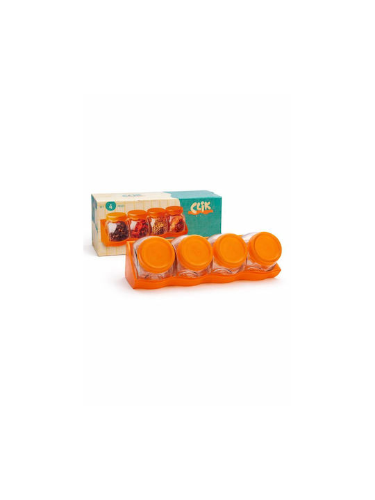 keleman Gewürzgläser Glas auf Basis Orange 4 Stück
