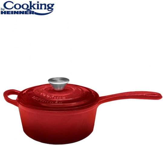 Heinner Red Line Κατσαρολάκι Γάλακτος από Μαντέμι 1.8lt / 19cm