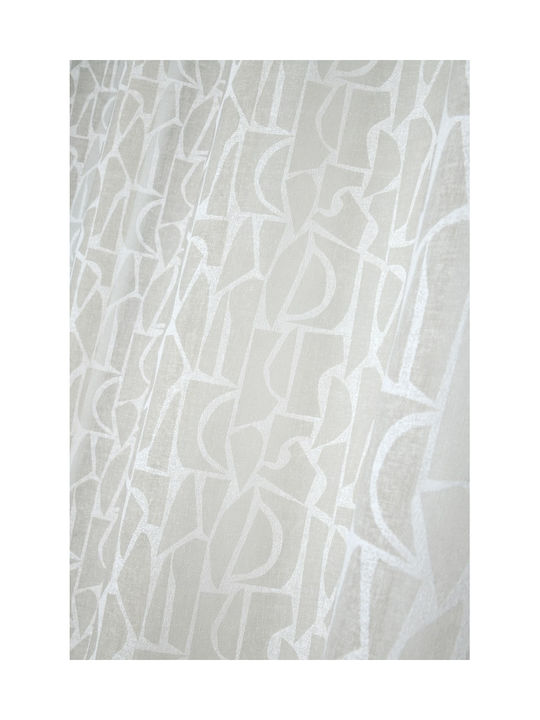 Stof Κουρτίνα με Τρουκς Beige 140x260εκ.