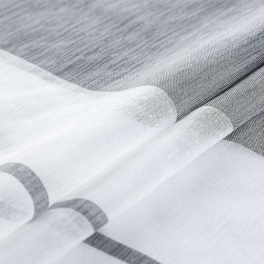 Σετ Κουρτίνες με Τρουκς Gray