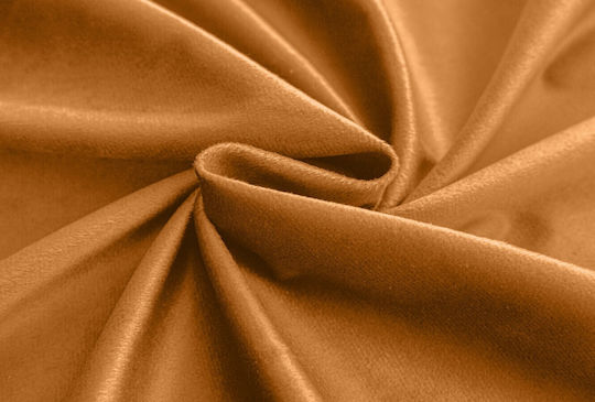 Cotton Market Blackout Curtain With Grommets With Burly Wood 140x250cm